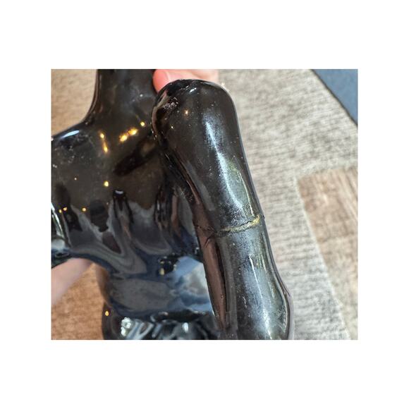 Mid Century Modern Gold Glazed Ceramic Horse.  *damaged - Picture 5 of 8